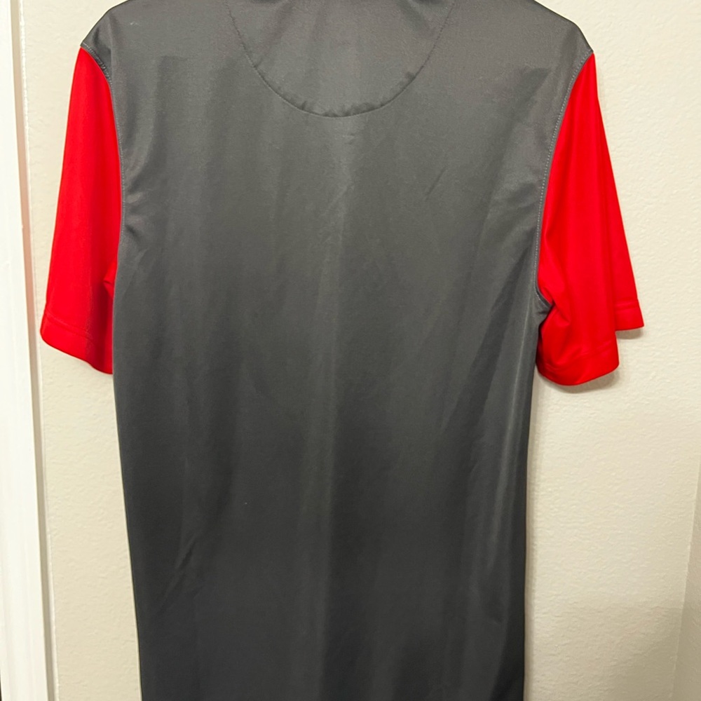 Nike Dri-FIT Men's Polo Shirt - Gray and Red - Picture 5 of 6